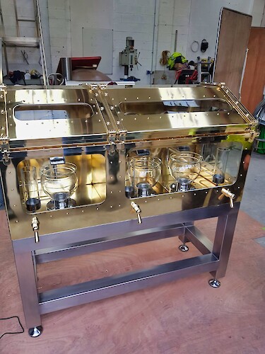 Brass spirit safe manufactured in Ireland by Assan Engineering