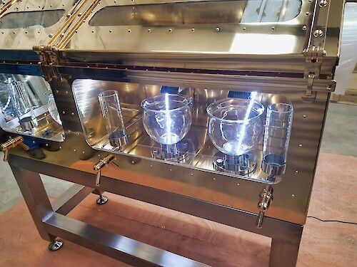 Brass spirit safe manufactured in Ireland by Assan Engineering