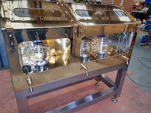 Brass spirit safe manufactured in Ireland by Assan Engineering