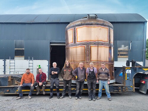The team who build the largest Irish made copper stills in over 50 years